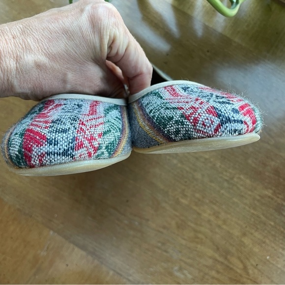 Fortress of Inca Peruvian Patterned Colorful Wool Knit Round Toe Ballet Flats - Picture 5 of 9
